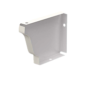 Заглушка желоба Бюджет лев 120х86 ПЭ-019003 бел (фото)