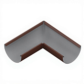 Угол желоба универсальный D185 коричневый 8017 (фото)