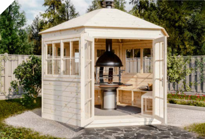 Беседка 10 шестигранная (Стандарт) – брус 44 мм (фото)