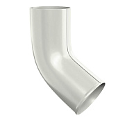 Колено сливное МП т-белый 9010 (фото)