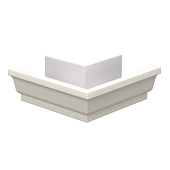 Угол желоба наружный 120*86 (ПЭ-01-9010-0,5) бел (фото)